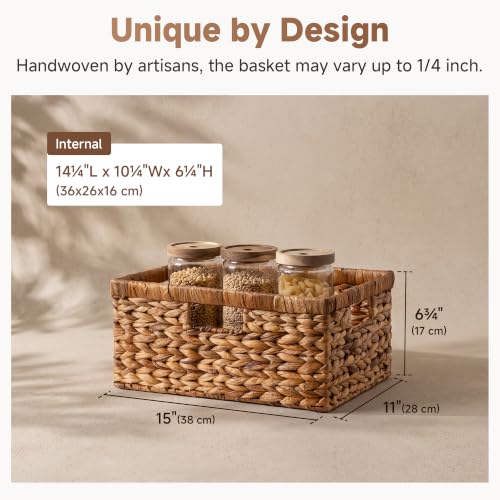 Image of StorageWorks Decorative Baskets, Large Wicker Baskets for Organizing