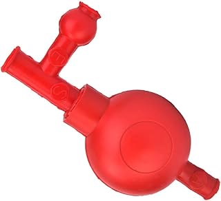 Lab Rubber Suction Bulb with Valves, Durable Pipette Filler for Industrial, Mineral, and Chemical Laboratories (plastic)