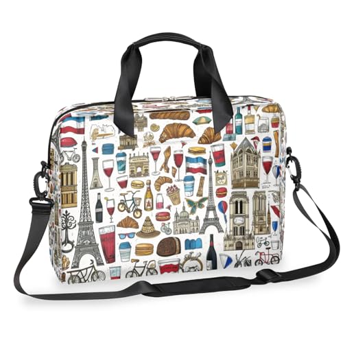Sac à main pour ordinateur 13-16 pouces imprimé Paris grand format