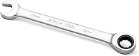 Vista 17 de Jetech - Llave combinada de trinquete de 10 mm, llave de carraca de grado industrial con trinquete de 12 puntas y 72 dientes, acero Cr-V forjado