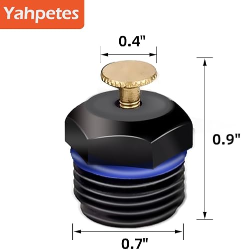 Miniatura 2 de Yahpetes 9 boquillas de nebulización de jardín de 1/2 pulgada ajustables para césped de jardín, boquilla de nebulización de rociado de agua de 360