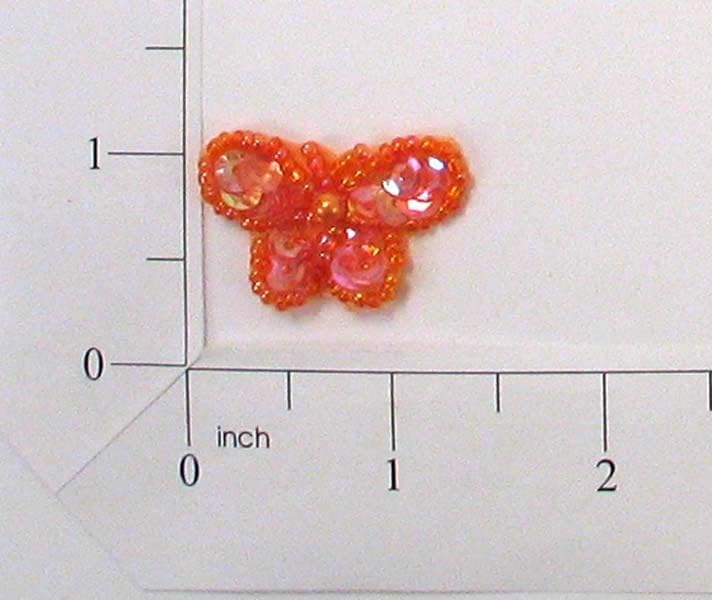 Miniatura 1 de Expo International Parches de lentejuelas mariposas/apliques, naranja