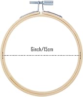 Vista 3 de Caydo Juego de 12 Piezas Aros de Bordado de 6 Pulgadas Set a Granel Aro Circular de Punto de Cruz Anillo Redondo