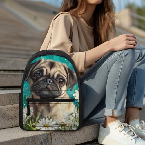 FOR-U-DESIGNS-Kids-School-Backpacks-for-Girls-Kindergarten-15-Inch-Bookbag-Ages-6-8-Lightweight-Large-Capacity-Elementary-School-Bag-Pug-Backpack-Green FOR U DESIGNS Kids School Backpacks for Girls Kindergarten 15 Inch Bookbag Ages 6 8 Lightweight Large Capacity Elementary School Bag Pug Backpack Green
