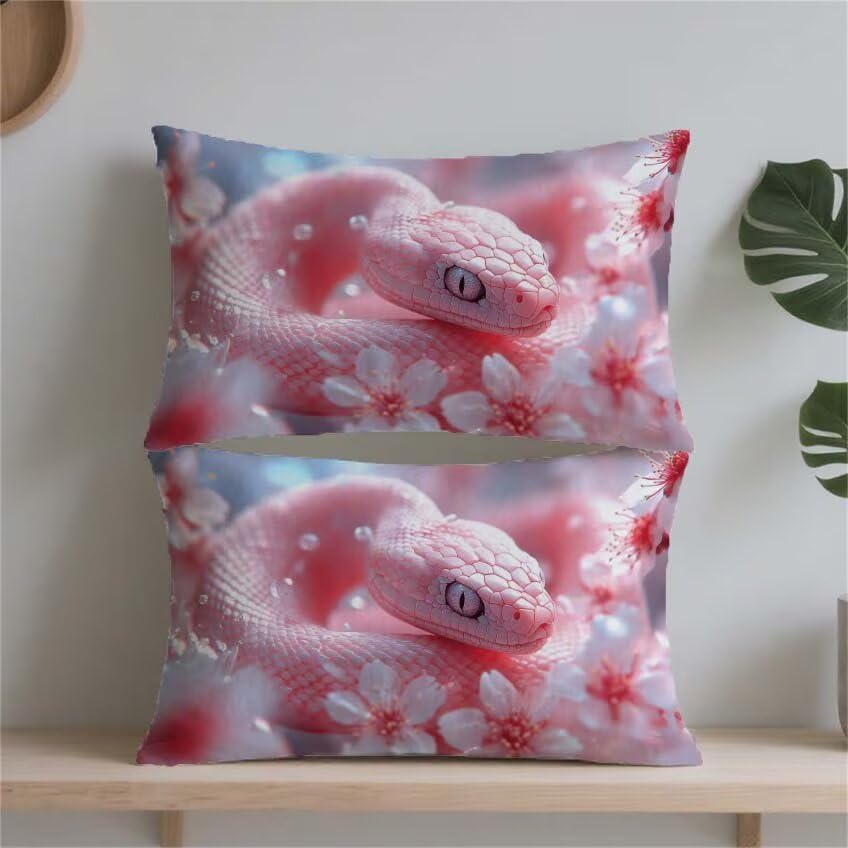 Housse de coussin extérieur 60x90 rectangulaire lin rose - 2