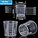 30ml Plastic Liquid Measuring Cups - Mini Clear Kitchen Medicine Cups Transparent Labs Graduated Beakers Baking Cooking Home Lab Measure Tool (10 Packs,1oz,Transparent)