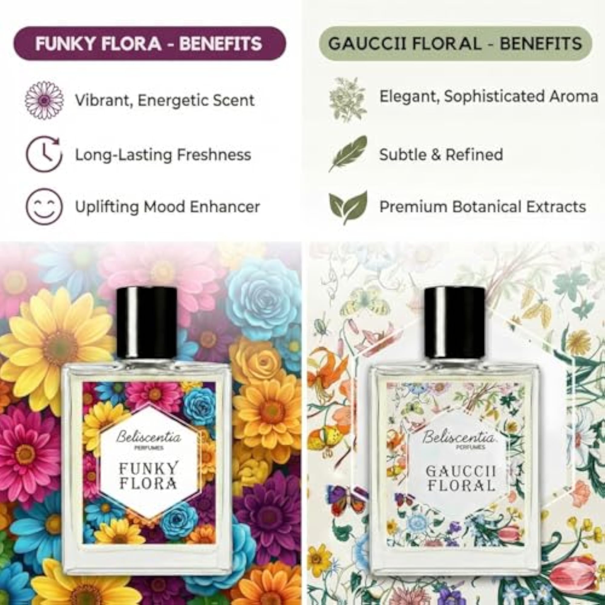 Funky Flora & G-Floral Perfume, Unisex, 50ml Set