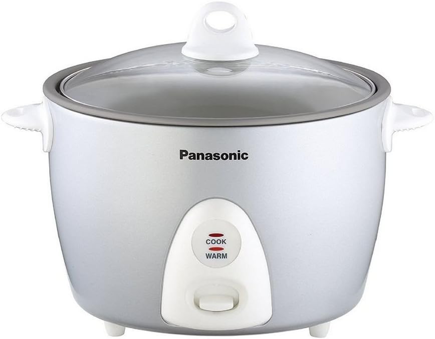 Panasonic SR-G10FGL Rice, Steamer and Multi-Cooker, 5.5 cups (Uncooked), 11-Cups One-Step Automatic Cooking, Silver, 5.5 Cups uncooked/11 Cups cooked 5.5 cups uncooked/11 cups cooked SR-G10FGL: 11 Cup (Cooked) Rice Cooker