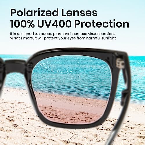 Cyxus Folding Sunglasse for Women Men UV400 Protection Easy Carry Foldable Sunglasses For Driving Golf Campping Pink.4