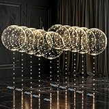 LED Light Up Balloons 10 Pack – 20' Transparent Glow Balloons Light Up with LED String Lights & Switch, Easy Air or Helium Use for Special Events, Weddings, Party Decorations & Festive Nights