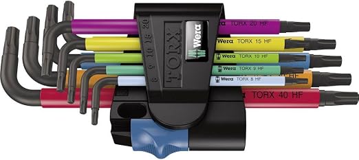 Wera 967/9 Tx Hf 1 Zestaw Kluczy Imbusowych, Wielokolorowy, 9 Sztuk