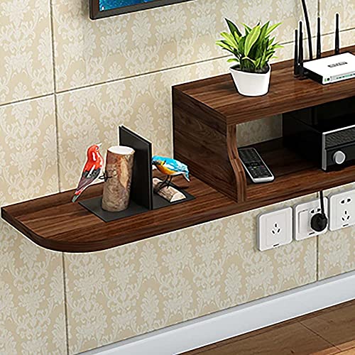 Wall Hanging TV Stand,Floating TV Unit,Wall-Mounted Shelf Router Shelf DVD Set-Top Box Storage Rack Versatile Style Compatibility