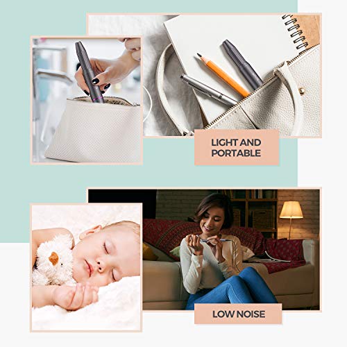 Nail Drills for Acrylic Nails Professional Electric Nail File, RenoJ Portable Electric Nail Drill Kit Efile Nail Filer Electric (Gray)