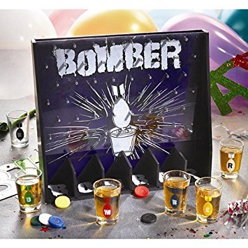 Crystal Clear Shot Glass Bomber Bar Game Set