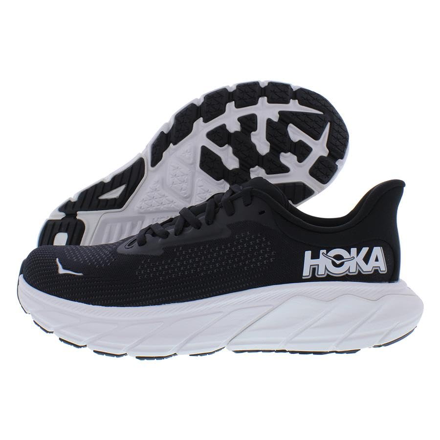 Image of HOKA ONE ONE Arahi 7 Wide Womens Shoes Size 8, Color: Black /White