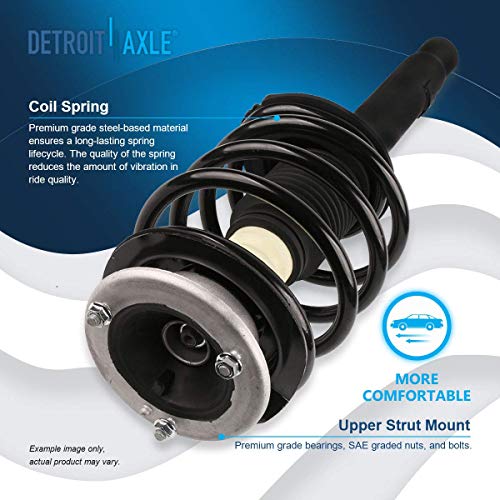 Image of Detroit Axle - Struts Shocks for BMW 328i 328Ci 325i 325Ci 323i 323Ci 320i 330Ci 330i Complete 2 Front Struts with Coil Spring Assembly 2 Rear Shock Absorbers Replacement
