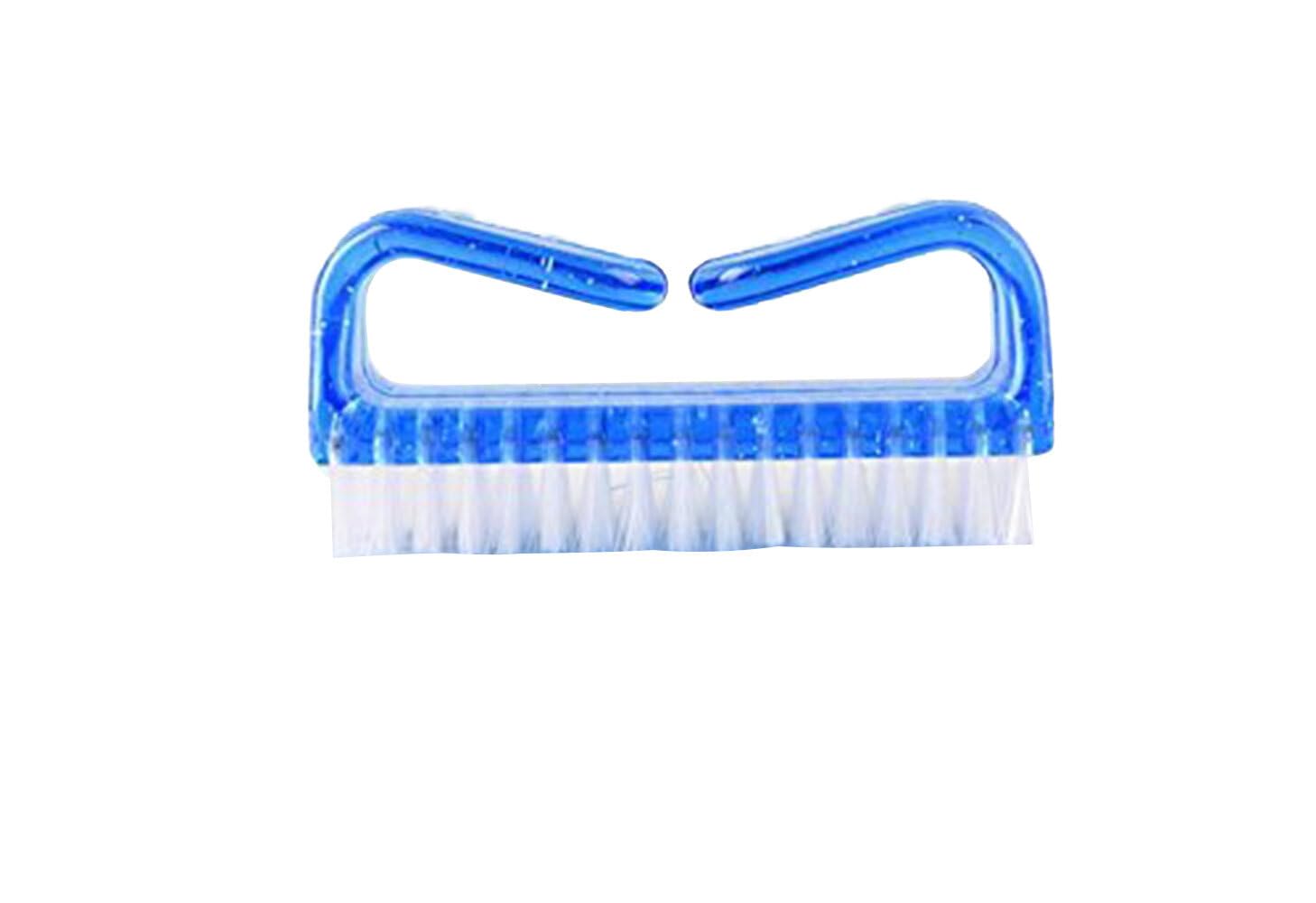 Spazzola per unghie riutilizzabile in plastica, spazzola per la pulizia delle unghie con impugnatura, spazzola per la rimozione della polvere dalle unghie, design pratico