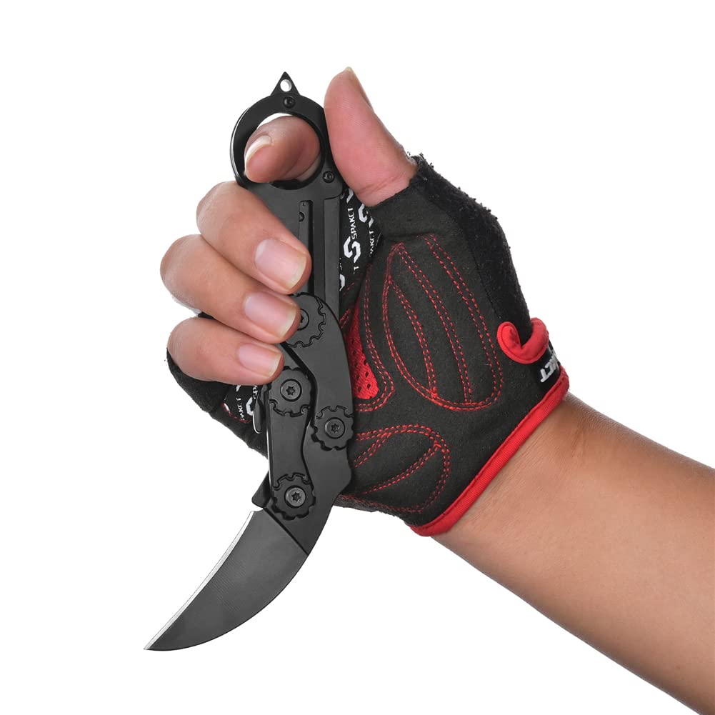 Multifunktionales Tragbares Klappmesser Jagdmesser Survival Outdoor Hochwertiges Scharfes Edelstahl Morphing Einziehbar für Camping Wandern Angeln (Mit Flaschenöffner und Glasbrecher)