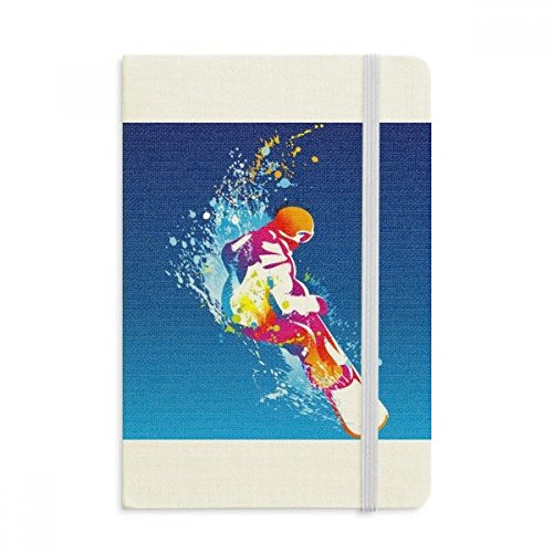 Ski Carnet A5 tissu couverture souple illustrée multicolore journal intime 144x210mm