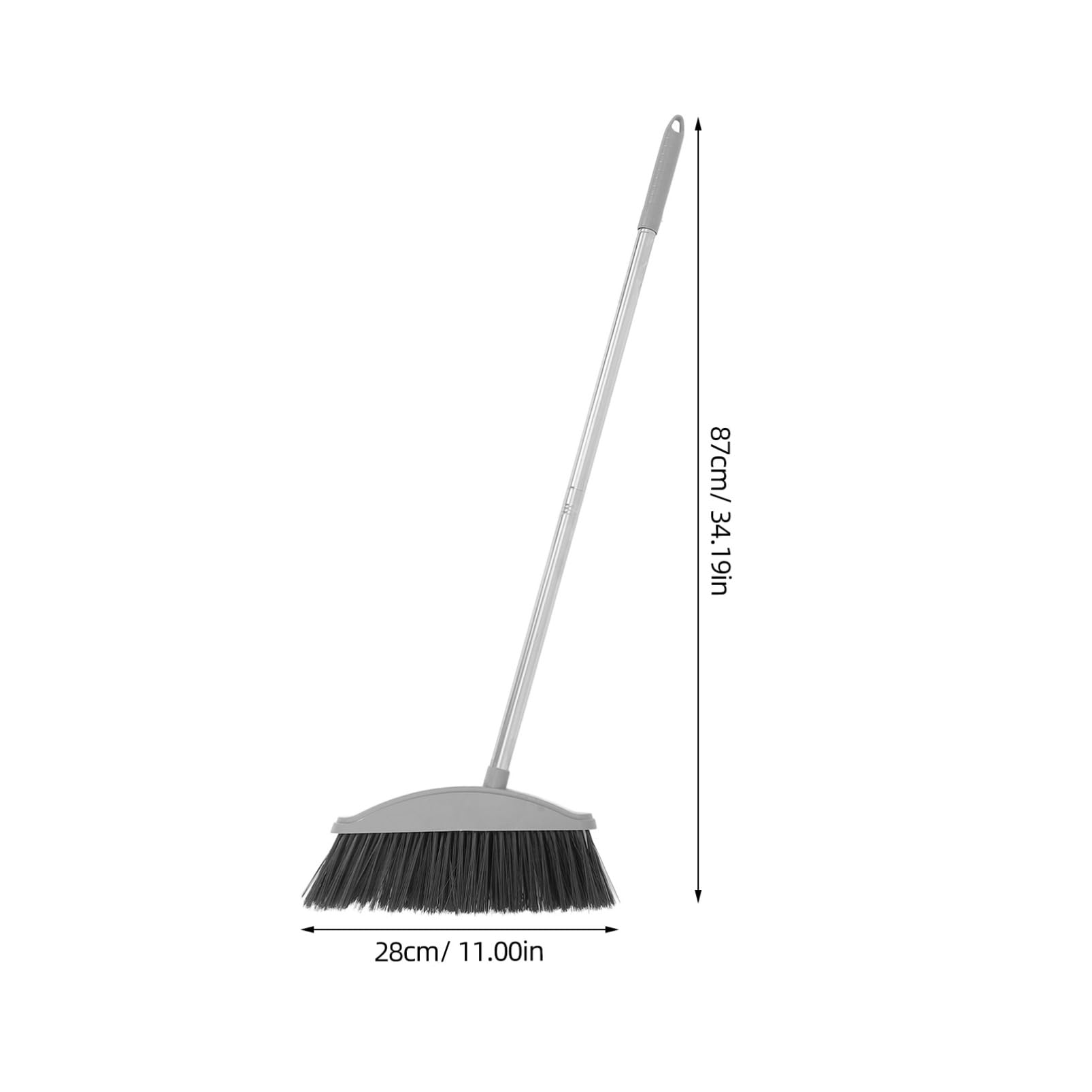 COLLBATH Long Handle Broom for Floor Cleaning Outdoor Broom with Large Angle for Efficient Sweeping Cleaning Tool for Indoor and Outdoor Use