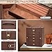 AKOZLIN Extra Large 6-Tier Jewelry Box Organizer with Mirror, 5 Drawers Leather Jewelry Storage Case for Women Girls Ring Necklace Earring Bracelet Brown