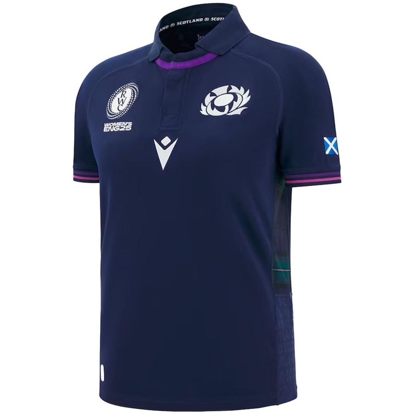 Macron Womens Scottish Rugby World Cup Home Shirt 2025 Short Navy 10
