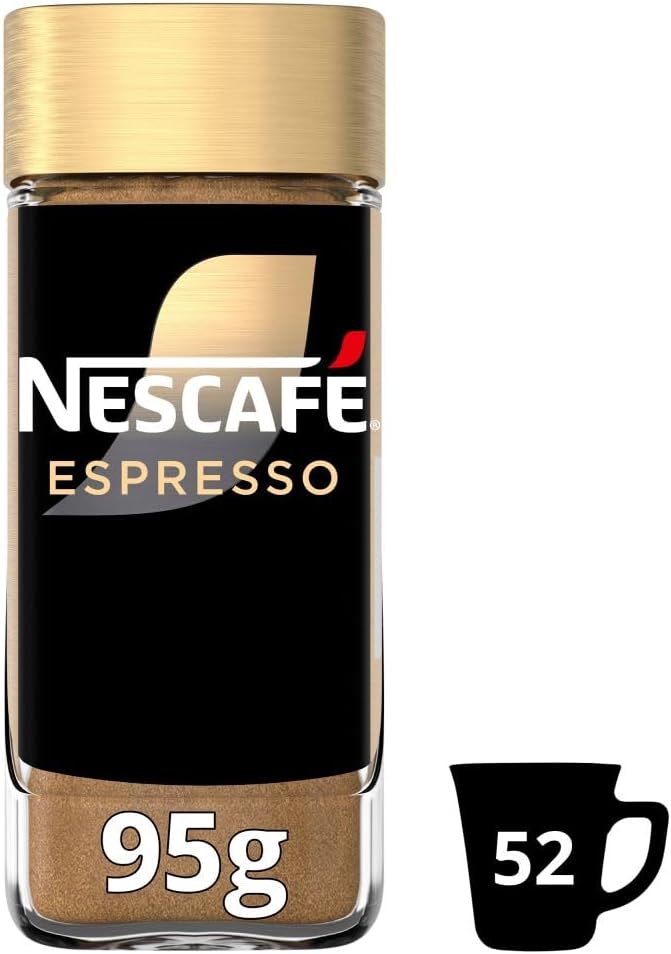 Espresso Instant Gold Blend Coffee, Rich Crema,100 Percent Arabica Premium Instant Espresso Coffee, 95g