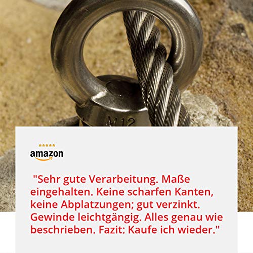 Seilwerk STANKE 10x Ringmutter M8 Ringsmutter 8mm Öse Mutter Auge verzinkt DIN 582