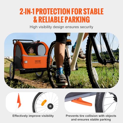 Remorque De Vélo Cargo VEVOR - Capacité 45 Kg - Alliage D'aluminium Pliable - Neuf En Boîte