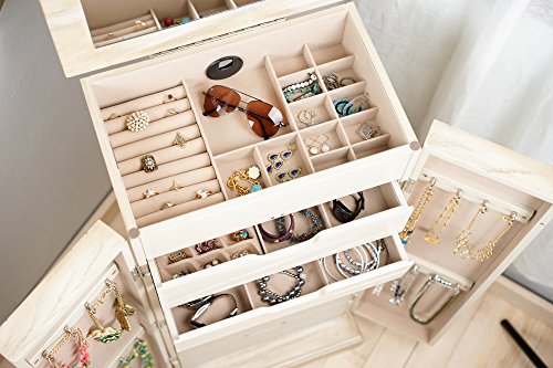 Hives And Honey Chelsea Jewelry Armoire, Taupe Mist #TOP3
