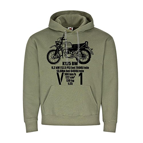 Sweat moto Copytec 19592 V1 K125 BW vert protection coupe-vent S