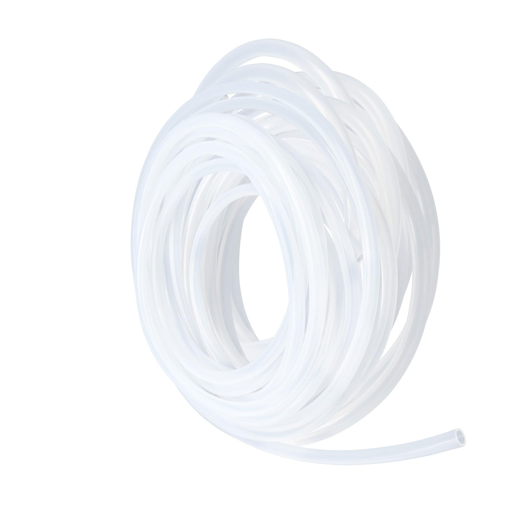 LAVMHAB Clear Silicone Tube Food Grade Hoses Size 4mm x 7mm, Length 6m (19.6ft), Thickness 1.5mm, Flexible Rubber Silicone Tubing for Air Hoses Water Pipes