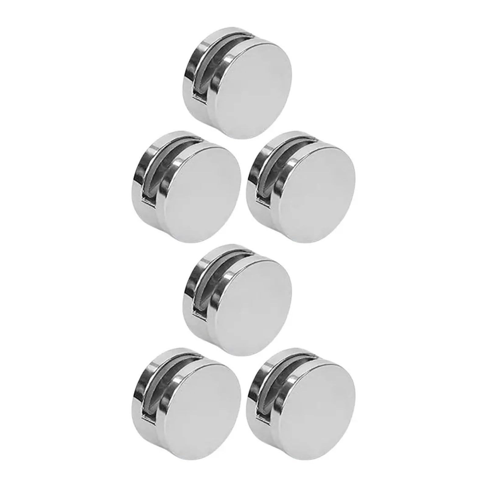 10Pcs Stainless Steel Glass Clamp for Frameless Mirror Shelf Bracket Adjustable Holder