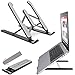 Soporte Portátil Portátil Plegable, Soporte para Laptop, Soporte Portátil Laptop, Aluminio 7 Ángulos Ajustables Ventilado Soporte Laptop para PC, Teléfonos Móviles, Tableta (Negro)