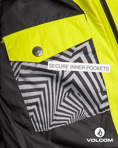 Volcom Boys' B Vol Ski Parka Jacket, neon yellow, 18-20 - Image 6