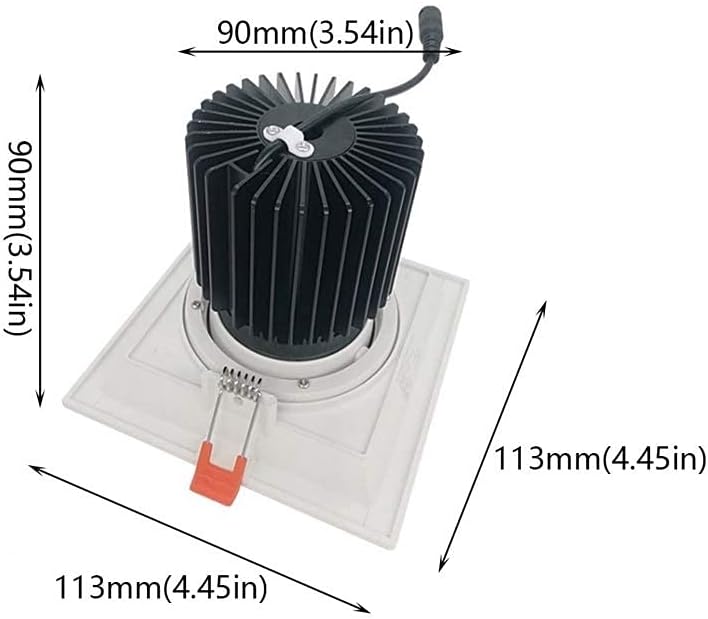 Spotlight，Led Dimmable Ceiling Light Recessed Downlight Square Led Recessed Downlight Hotel Restaurant Home Commercial Lighting Ceiling Spotlight Outdoor Lights/Natural Light - 4000K/3W