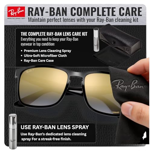 Image of Ray-Ban RB4264 CHROMANCE POLARIZED Square Shape Sunglasses for Men with Official Eyewear Kit