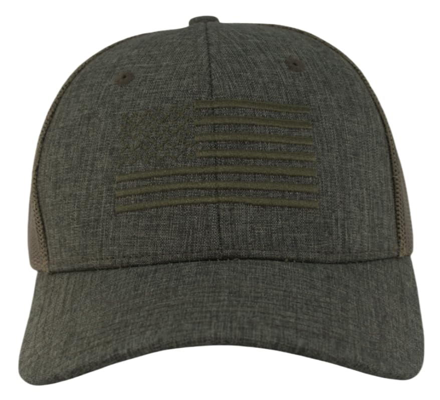 Image of American Flag Trucker Cap, Regular & XL-3XL, Big Head Snapback Patriotic Baseball Hat (Up to Size 8)