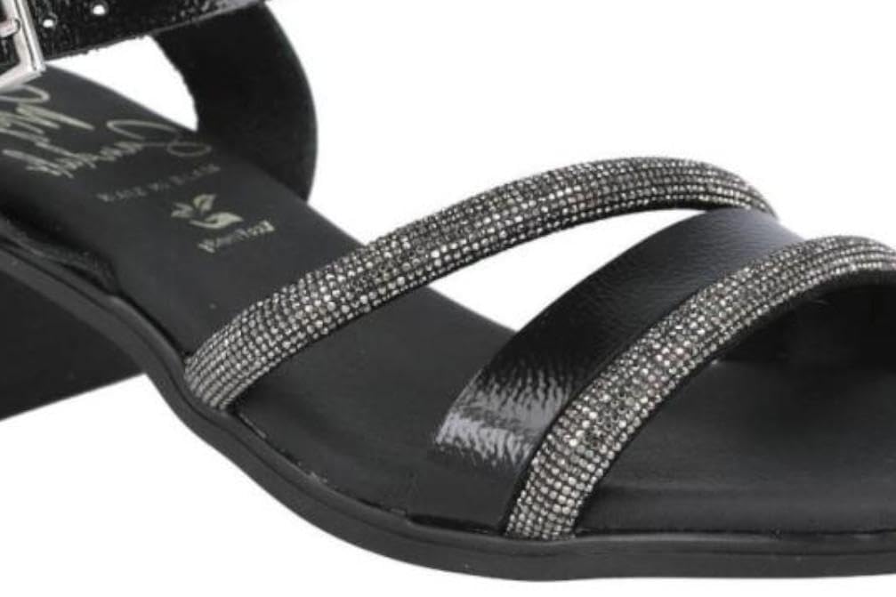 Sandalias de tacón medio Oh! My Sandals 5905 Acero para mujer - Sandalias de fiesta tiras Brillantes - Mujer
