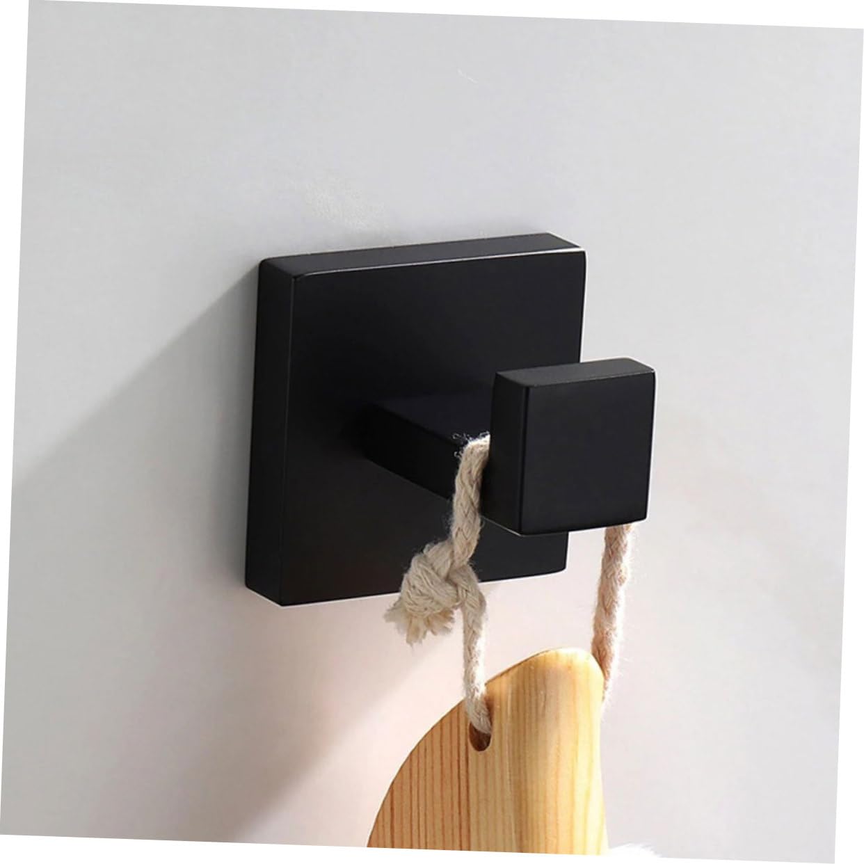 SOIMISS 2 Ganci da Parete in Acciaio Inossidabile Nero per Asciugamani e Cappotti, Resistenti e Sicuri, per Cucina e Camera da Letto