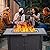 44 Inch Propane Fire Pit Table, 50000BTU Rectangle Fire Table with Double-Sided Cover, Separate Storage Space, Slate Tabletop&Hidden Ignition, CSA Certified, Companion for Your Garden (Double Door)