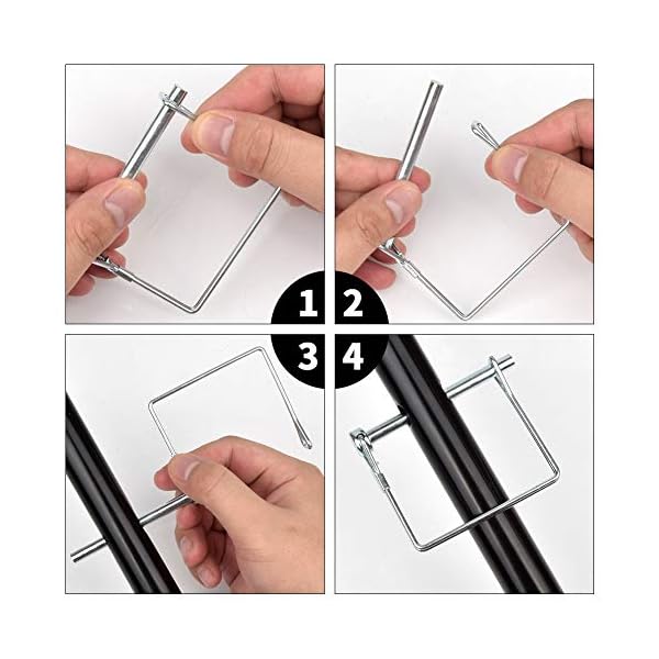 Sicherungsstift mit quadratischem Schaft, verzinkter Draht, 0,6 cm x 6,9 cm, für Zapfhecken, Bauernhof, Rasen… – Bild 5