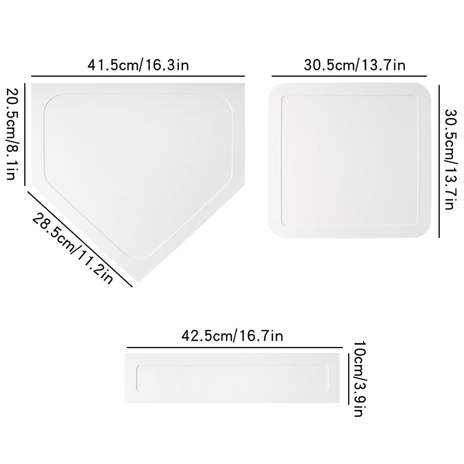 Juego de bases de goma para béisbol y sóftbol, equipo de entrenamiento para entrenamiento en interiores y exteriores