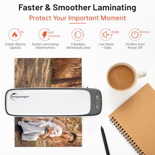 Laminiergerät, Laminiergerät A3 A4 Mit 25Pcs Laminierfolien, 9-in-1 Laminiergerät A3 A4 A5 A6, Laminator Mit papierschneider Eckenabrunder, Laminiermaschinen Für Fotos Für Den Heimgebrauch Büro Schule