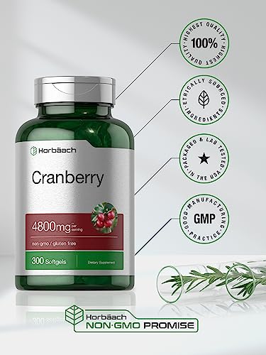 Horbäach CL11595 Cranberry Pills 4800Mg | 300 Softgels | Non-Gmo, Gluten Free Supplement thumb #5