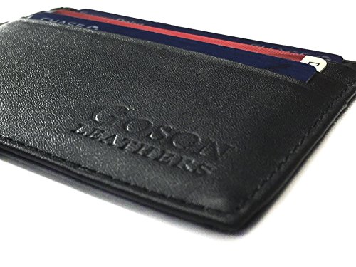 Goson Slim Wallet Leather Money Clip Wallet For Men - Front Pocket Wallet, Credit Card Holder, Slim Minimalist Wallet3