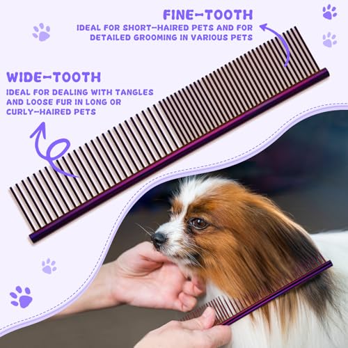 Image of Professional Dog Grooming Scissors Set - 7 Inch /8 Inch Curved and Thinning Shears with Grooming Comb