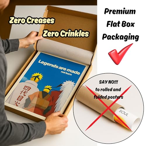 Image of Yellow Town India Shonen Scholar 2.0 Anime Poster Kit | 15 Motivational Posters with Hard Hitting Quotes | 300 GSM | Wall Posters for Boys Room Decor
