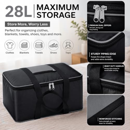 Image of Storite 4 Pack Moisture Proof Medium Polyester Underbed Storage Bag