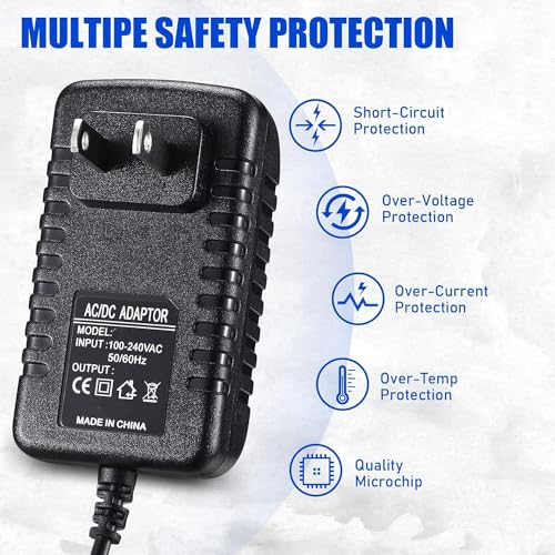 Latskrpk AC/DC Adapter Compatible with Toshiba Strata CIX IPT2020-SD IPT 2020 SD VoIP Phone Kawai MS710 MS720 Personal Keyboard Kawai MS210 MS510 Suzuki Model DC1240D OCA-1 DV-1250 0CA-1 Power Supply